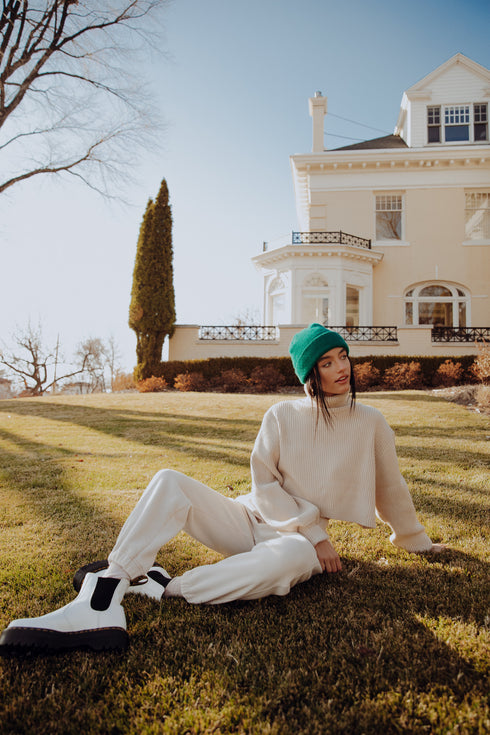 Glow Up Sweater // Tan